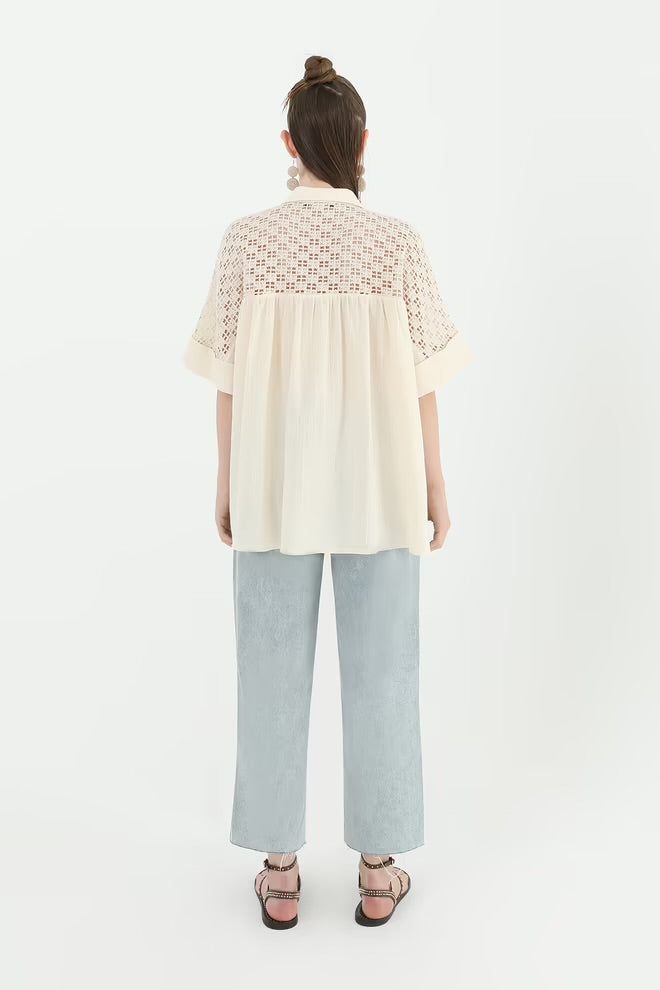 Whisper Lace Panel Shirt